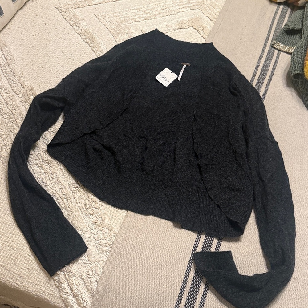 NWT Cashmere Long Sleeve cropped cardigan sz xl